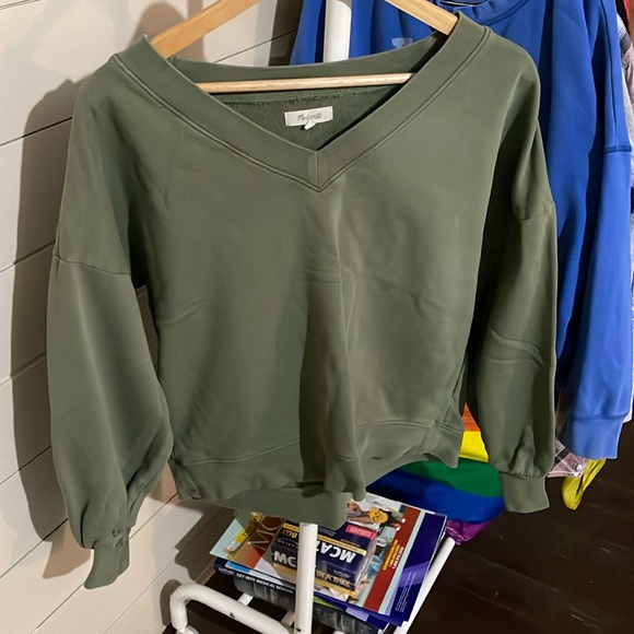 Madewell V Neck Terry sweatshirt - Picture 1 of 3